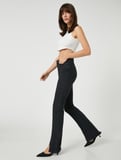 İspanyol Paça Kot Pantolon Dar Kesim Normal Bel - Victoria Slim Jean