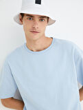 Basic Oversize Tişört Bisiklet Yaka Yarım Kollu