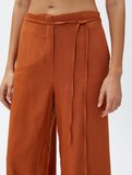 Geniş Paça Pantolon Keten Karışımlı