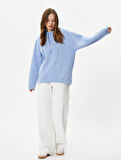 Basic Sweatshirt Kapüşonlu Uzun Kollu