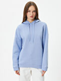 Basic Sweatshirt Kapüşonlu Uzun Kollu