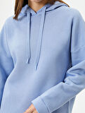 Basic Sweatshirt Kapüşonlu Uzun Kollu