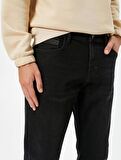 4WAM40009ND Koton Straight CHADWICK Erkek  Jean Pantolon SİYAH