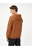 Basic Kapşonlu Sweat Uzun Kollu Şardonlu