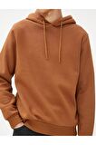 Basic Kapşonlu Sweat Uzun Kollu Şardonlu