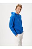 Basic Kapşonlu Sweat Uzun Kollu Şardonlu