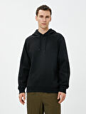 Basic Kapşonlu Sweat Uzun Kollu Şardonlu