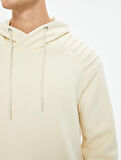 Şal Yaka Basic Sweatshirt Kat Detaylı Uzun Kollu Şardonlu