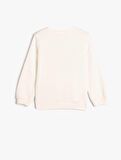 4WKG10117AK Koton Kız Çocuk  Sweat EKRU