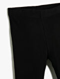 Pamuklu Tayt Basic Capri BoyFitilli Beli Lastikli