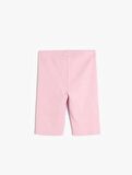 Koton Kız Çocuk Tayt Bermuda Beli Lastikli Fitilli Pamuklu