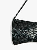 Halter Yaka Bikini Üstü Jakarlı Baskılı