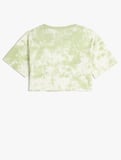 Crop Oversize Tişört Baskılı Pamuklu