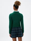 Basic Triko Kazak Uzun Kollu Bisiklet Yaka 
