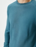 Triko Kazak Basic Bisiklet Yaka Reglan Kol Pamuklu