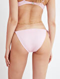 Yanları Bağlama Detaylı Bikini Altı Basic Normal Bel