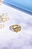 Gold El Figürlü, Siyah Ojeli Ayarlanabilir Yüzük