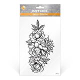 Floral-2 Geçici Dövme,Geçici Tattoo ,Vücut Dövme,Kol Bilek Dövme,Boyun Dövme,Sırt Dövme