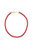 Kırmızı Fimo Boncuk Kolye, Choker Kolye
