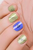 Siyah Kalpler Tırnak Dövmesi, Tırnak Tattoo, Nail Art, Tırnak Sticker