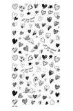 Siyah Kalpler Tırnak Dövmesi, Tırnak Tattoo, Nail Art, Tırnak Sticker