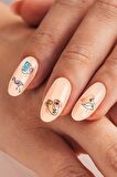4'lü Tırnak Dövmesi Seti, Tırnak Sticker Seti, Nail Art, Tattoo