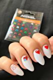 Kalpler Tırnak Sticker , Nail Sticker, Nail Art