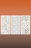 3'lü Tırnak Dövmesi Seti, Tırnak Sticker Seti, Nail Art, Tattoo