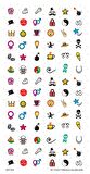 Karışık Şekiller- 1 Tırnak Dövmesi, Tırnak Tattoo, Nail Art, Tırnak Sticker