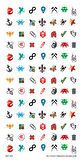 Karışık Şekiller- 2 Tırnak Dövmesi, Tırnak Tattoo, Nail Art, Tırnak Sticker