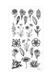 Mini Floral Geçici Dövme,Geçici Tattoo ,Vücut Dövme,Kol Bilek Dövme,Boyun Dövme,Sırt Dövme