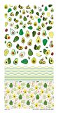 Avokado Tırnak Dövmesi, Tırnak Tattoo, Nail Art, Tırnak Sticker