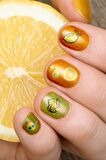 Mini Limonlar Tırnak Dövmesi, Tırnak Tattoo, Nail Art, Tırnak Sticker