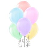 Makaron Balon 12" İnç 100 Adet Karışık Renkli Balon ve Balon Zincir Aparatı 5 Metre