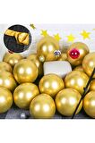 Gold Metalik Sedefli Balon 12" İnç 10 'lu Balon