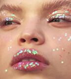 Hologram Yıldız Pulu Göz Simi, Yüz ve Vücut Parıltısı, Party Glitter Makyaj Simi 5 ML