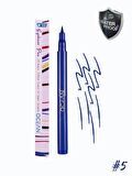 Mavi Eyeliner, Likit Kalem Eyeliner, Suya Dayanıklı, Yoğun Pigmentli