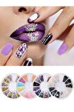Tırnak Süsleme Taşı, Kolay Uygulanabilir, 4'lü Nail Art Tırnak Süsleme Taş Seti