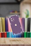 Lila iPhone 12 Kaplama Arka Ve Yan Full Kaplayan Koruyucu Body Hydrogel Kaplama