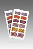 2' Li Etnik Desenli Tırnak Dövmesi, Tırnak Sticker, Nail Tattoo, Nail Art