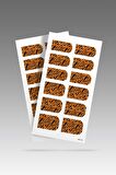 2' Li Renkli Zebra Tırnak Dövmesi, Tırnak Sticker, Nail Tattoo, Nail Art