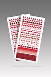 2' Li Kırmızı Desenler Tırnak Dövmesi, Tırnak Sticker, Nail Tattoo, Nail Art