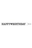 Yeşil Happy Birthday Yazılı Banner, Doğum Günü Süsü, Simli Eva Banner