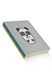 Cute Animals 4'lü Defter Seti - Panda, Köpek, Civciv, Fil - Düz Çizgili - 64 Sayfa - 14x21cm
