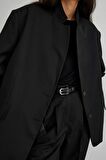 Siyah Maskülen Blazer Ceket
