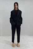 Lacivert Maskülen Blazer Ceket