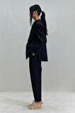 Lacivert Maskülen Blazer Ceket