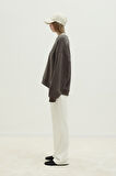 Kahverengi Logolu Oversize Sweatshirt