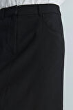 Siyah Marie Maxi Keten Etek