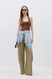 Kahverengi Tara Halter Top